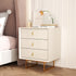 Classic Elegance Three-Drawer Cabinet & Bed Side Table (White)